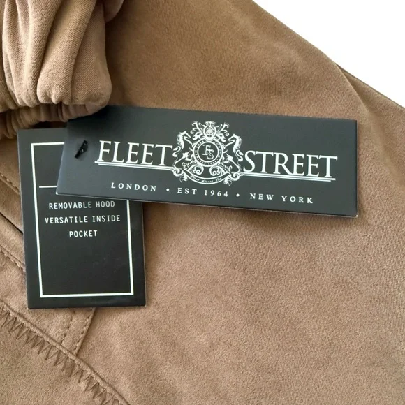 🚫SOLD🚫NWT Fleet Street Microsuede Removable Hood Jacket Coat Large - Picture 6 of 16